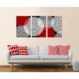 Tükor falikép Piros Fehér Absztrakt Mirrora 73 - 60x120 cm
