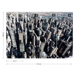 Fotótapéta - Skyscraper Forest Cool Filter Nem szőtt tapéta - 416x290 cm