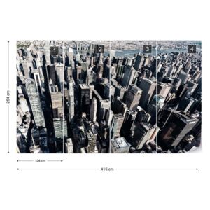 Fotótapéta - Skyscraper Forest Cool Filter Nem szőtt tapéta - 416x254 cm