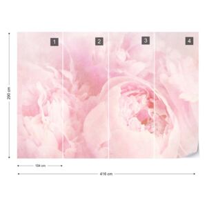 Fotótapéta - Beautiful Blooms Faded Vintage Pink Nem szőtt tapéta - 416x290 cm