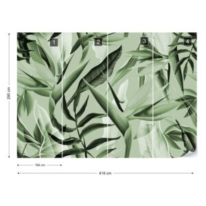 Fotótapéta - Tropicalia Green Nem szőtt tapéta - 416x290 cm