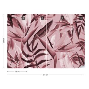 Fotótapéta - Tropicalia Pink Nem szőtt tapéta - 416x290 cm