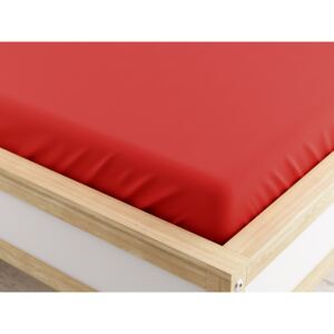 Jersey piros lepedő 160 x 200 cm