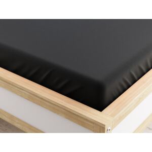 Jersey fekete lepedő 180x200 cm Grammsúly: Standard (145 g/m2)