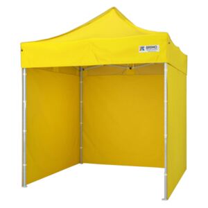 Összecsukható sátor 2x2m - 2x2m plusz 3 oldalfal - sárga