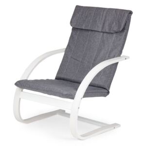 ModernHome Relaxációs szék szürke / fehér, TXWQM-31 FEHÉR / SZÜRKE