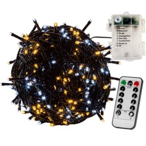 Akku fényfüzér VOLTRONIC® - 10m/100x LED fehér mix sötét