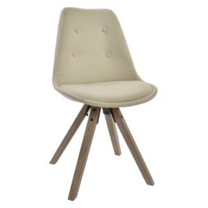 MB-150225 - szék, poliészter, fa, 46X43X84 , beige