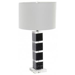 LA-162755 - Lámpa, asztali, márvány, üveg, 40x40x71, 71, fekete