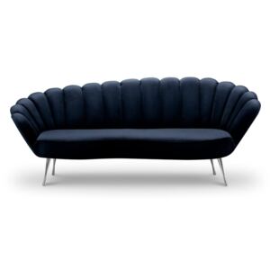 Varenne sötétkék bársony aszimmetrikus kanapé, 224 cm - Interieurs 86