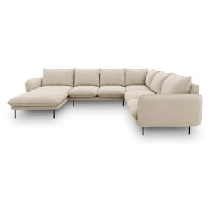 Vienna bézs U alakú kanapé, jobb oldali - Cosmopolitan Design