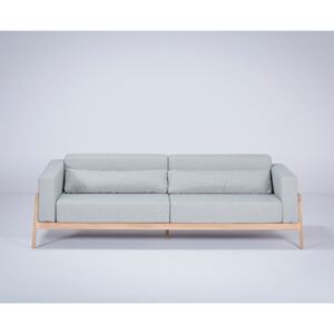 Fawn Plus kékesszürke kanapé tölgyfából, 240 cm - Gazzda