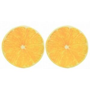 2 db nyomtatott gyümölcsmintás narancs párna