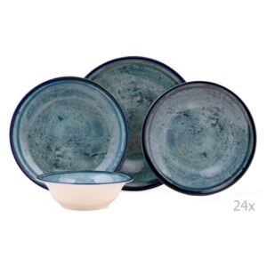 Mulio 24 db-os kék porcelán étkészlet - Kutahya