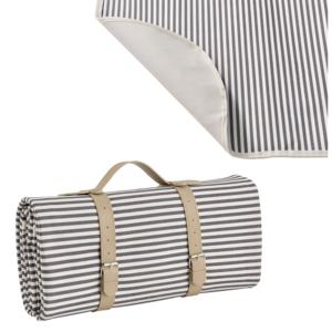 [casa.pro] Piknik pléd / takaró - 200x147cm - szürke/fehér