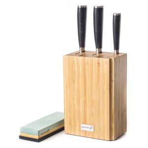 Késkészlet G21 Gourmet Premiium 3 db bambusz késtartóban + csiszolókő