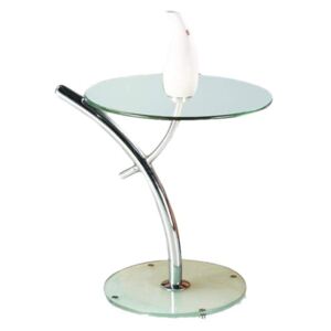 HAL-Iris üveg dohányzóasztal kör alakú asztallappal