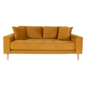 LIDO sárga bársony kanapé