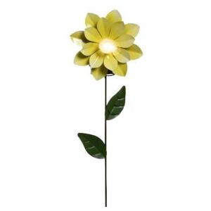Napelemes virág lámpa, 49,5 cm Sárga