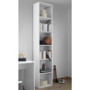 ENJOY Fehér Öt polcos könyvespolc 230cm