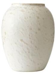 Krémfehér agyagkerámia váza, magasság 12,5 cm - Bitz