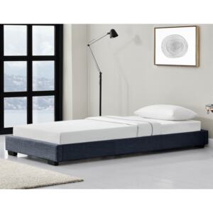 Kárpitozott ágy műbőr ágy ágykeret ágyráccsal 90x200 cm sötétszürke Corium®