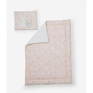 Happy Bunnies rózsaszín gyerekpaplan és gyerekpárna szett, 100 x 135 cm - Pinio