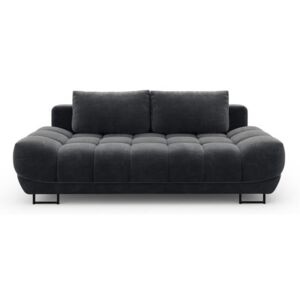 Cirrus sötétszürke háromszemélyes kinyitható kanapé, bársony kárpittal - Windsor & Co Sofas