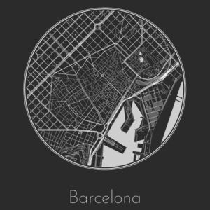 Ábra Map of Barcelona, Nico Friedrich