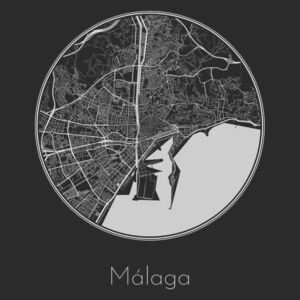 Ábra Map of Málaga, Nico Friedrich