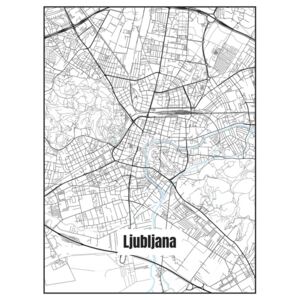 Ábra Map of Ljubljana, Nico Friedrich