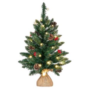 Karácsonyfa világítással 30 LED - 60 cm