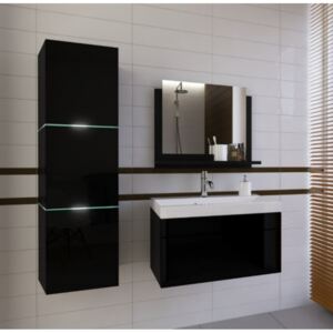 Venezia Ibiza I. fürdőszobabútor szett + mosdókagyló + szifon (fekete)