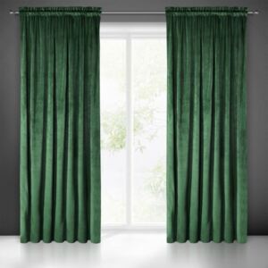 Gyönyörű zöld sötétítő függöny gyűrődő szalagon Hossz: 270 cm