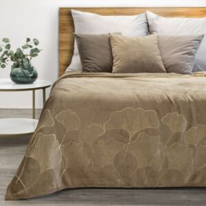 Gyönyörű bézs ágytakaró arany lenyomattal Szélesség: 150 cm | Hossz: 200 cm