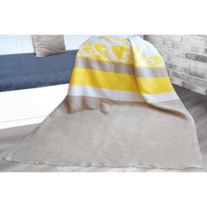 Minőségi pamut bézs-sárga takaró 150 x 200 cm Szélesség: 150 cm | Hossz: 200 cm