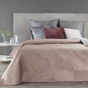 Stílusos bársony ágytakaró gyönyörű rózsaszín színben Šírka: 220 cm | Dĺžka: 240 cm