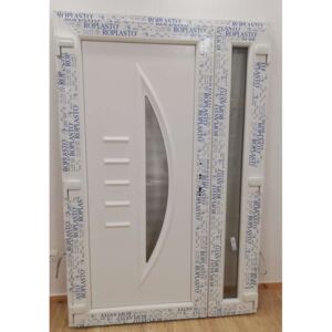 Kétszárnyas Delos műanyag Bejárati ajtó 138x208cm - fehér
