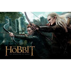 Művészi plakát Hobbit - Legolas and Tauriel