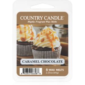 Country Candle Caramel Chocolate illatos viasz aromalámpába 64 g