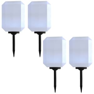4 db fehér kültéri napelemes LED lámpa 30 cm