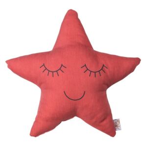 Pillow Toy Star piros pamut keverék gyerekpárna, 35 x 35 cm - Apolena