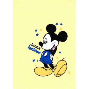 Disney pamut,gumis lepedő - Mickey LITTLE handsome (sárga)