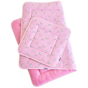 2 részes vatelinnel bélelt ágynemű szett picurka állatok rózsaszín