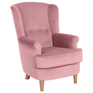 Kendra Velvet rózsaszín füles fotel - Max Winzer
