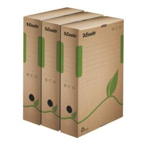 Archiváló doboz, A4, 80 mm, újrahasznosított karton, ESSELTE Eco, barna (E623916)