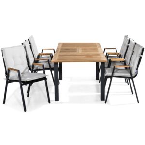 Asztal és szék garnitúra VG4374 Fekete + barna