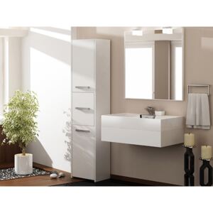 Beépített fürdőszoba szekrény US50, Szín: Fehér