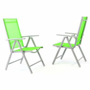 Összecsukható szék készlet Garth 2 db - zöld