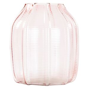 Üveg váza, 19 cm, halvány rózsaszín - LOTUS